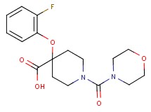 4-(2-fluorophenoxy)-1-(morpholin-4-ylcarbonyl)piperidine-4-carboxylic acid