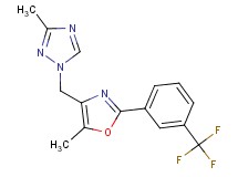 3-methyl-1-({5-methyl-2-[3-(trifluoromethyl)phenyl]-1,3-oxazol-4-yl}methyl)-1H-1,2,4-triazole