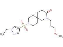 9-[(1-ethyl-1H-pyrazol-4-yl)sulfonyl]-2-(3-methoxypropyl)-2,9-diazaspiro[5.5]undecan-3-one