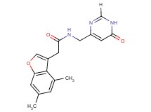 2-(4,6-dimethyl-1-benzofuran-3-yl)-N-[(6-oxo-1,6-dihydropyrimidin-4-yl)methyl]acetamide