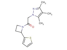 3,4,5-trimethyl-1-{2-oxo-2-[2-(2-thienyl)azetidin-1-yl]ethyl}-1H-pyrazole
