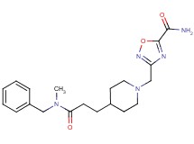 3-[(4-{3-[benzyl(methyl)amino]-3-oxopropyl}piperidin-1-yl)methyl]-1,2,4-oxadiazole-5-carboxamide