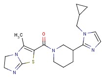 2-({3-[1-(cyclopropylmethyl)-1H-imidazol-2-yl]-1-piperidinyl}carbonyl)-3-methyl-5,6-dihydroimidazo[2,1-b][1,3]thiazole