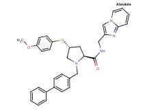 (4R)-1-(4-biphenylylmethyl)-N-(imidazo[1,2-a]pyridin-2-ylmethyl)-4-[(4-methoxyphenyl)thio]-L-prolinamide