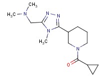 ({5-[1-(cyclopropylcarbonyl)piperidin-3-yl]-4-methyl-4H-1,2,4-triazol-3-yl}methyl)dimethylamine