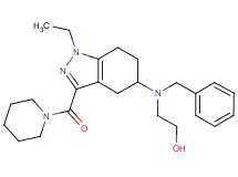2-{benzyl[1-ethyl-3-(1-piperidinylcarbonyl)-4,5,6,7-tetrahydro-1H-indazol-5-yl]amino}ethanol