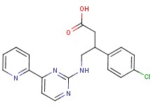 3-(4-chlorophenyl)-4-{[4-(2-pyridinyl)-2-pyrimidinyl]amino}butanoic acid