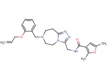 N-({7-[2-(allyloxy)benzyl]-6,7,8,9-tetrahydro-5H-[1,2,4]triazolo[4,3-d][1,4]diazepin-3-yl}methyl)-2,5-dimethyl-3-furamide