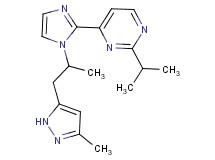 2-isopropyl-4-{1-[1-methyl-2-(3-methyl-1H-pyrazol-5-yl)ethyl]-1H-imidazol-2-yl}pyrimidine
