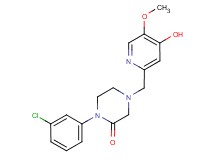 1-(3-chlorophenyl)-4-[(4-hydroxy-5-methoxy-2-pyridinyl)methyl]-2-piperazinone