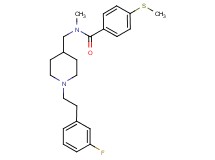 N-({1-[2-(3-fluorophenyl)ethyl]-4-piperidinyl}methyl)-N-methyl-4-(methylthio)benzamide