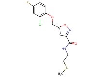 5-[(2-chloro-4-fluorophenoxy)methyl]-N-[2-(methylthio)ethyl]-3-isoxazolecarboxamide