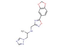 N-{[5-(1,3-benzodioxol-5-yl)-1,2,4-oxadiazol-3-yl]methyl}-1-(1H-1,2,4-triazol-1-yl)propan-2-amine