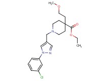 ethyl 1-{[1-(3-chlorophenyl)-1H-pyrazol-4-yl]methyl}-4-(2-methoxyethyl)-4-piperidinecarboxylate