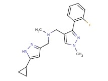 1-(5-cyclopropyl-1H-pyrazol-3-yl)-N-{[3-(2-fluorophenyl)-1-methyl-1H-pyrazol-4-yl]methyl}-N-methylmethanamine