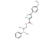 3-(4-methoxyphenyl)-N-{2-[methyl(phenyl)amino]propyl}-1H-pyrazole-5-carboxamide