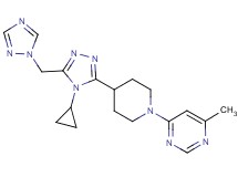 4-{4-[4-cyclopropyl-5-(1H-1,2,4-triazol-1-ylmethyl)-4H-1,2,4-triazol-3-yl]piperidin-1-yl}-6-methylpyrimidine