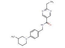 2-ethyl-N-[4-(3-methyl-1-piperidinyl)benzyl]-5-pyrimidinecarboxamide