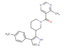 4-methyl-5-({3-[4-(4-methylphenyl)-1H-pyrazol-5-yl]piperidin-1-yl}carbonyl)pyrimidine