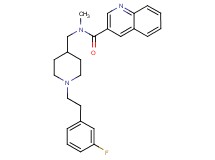 N-({1-[2-(3-fluorophenyl)ethyl]-4-piperidinyl}methyl)-N-methyl-3-quinolinecarboxamide