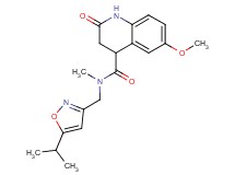 N-[(5-isopropyl-3-isoxazolyl)methyl]-6-methoxy-N-methyl-2-oxo-1,2,3,4-tetrahydro-4-quinolinecarboxamide