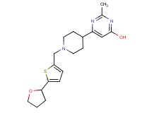 2-methyl-6-(1-{[5-(tetrahydrofuran-2-yl)-2-thienyl]methyl}piperidin-4-yl)pyrimidin-4-ol