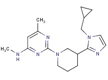 2-{3-[1-(cyclopropylmethyl)-1H-imidazol-2-yl]-1-piperidinyl}-N,6-dimethyl-4-pyrimidinamine