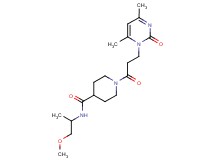 1-[3-(4,6-dimethyl-2-oxopyrimidin-1(2H)-yl)propanoyl]-N-(2-methoxy-1-methylethyl)piperidine-4-carboxamide