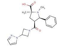 (2S*,4S*,5R*)-1,2-dimethyl-5-phenyl-4-{[3-(1H-pyrazol-1-yl)azetidin-1-yl]carbonyl}pyrrolidine-2-carboxylic acid