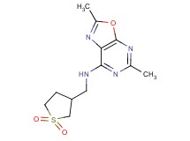 N-[(1,1-dioxidotetrahydro-3-thienyl)methyl]-2,5-dimethyl[1,3]oxazolo[5,4-d]pyrimidin-7-amine