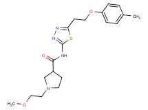 1-(2-methoxyethyl)-N-{5-[2-(4-methylphenoxy)ethyl]-1,3,4-thiadiazol-2-yl}pyrrolidine-3-carboxamide