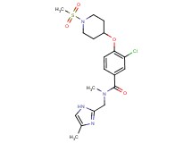 3-chloro-N-methyl-N-[(4-methyl-1H-imidazol-2-yl)methyl]-4-{[1-(methylsulfonyl)-4-piperidinyl]oxy}benzamide