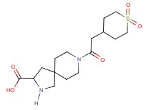 8-[(1,1-dioxidotetrahydro-2H-thiopyran-4-yl)acetyl]-2,8-diazaspiro[4.5]decane-3-carboxylic acid