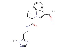 2-(3-acetyl-1H-indol-1-yl)-N-[2-(1-methyl-1H-1,2,4-triazol-5-yl)ethyl]butanamide
