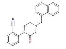 2-[2-oxo-4-(4-quinolinylmethyl)-1-piperazinyl]benzonitrile