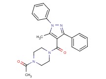 1-acetyl-4-[(5-methyl-1,3-diphenyl-1H-pyrazol-4-yl)carbonyl]piperazine