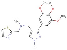 N-methyl-1-(1,3-thiazol-2-yl)-N-{[3-(3,4,5-trimethoxyphenyl)-1H-pyrazol-4-yl]methyl}methanamine