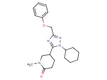 5-[1-cyclohexyl-3-(phenoxymethyl)-1H-1,2,4-triazol-5-yl]-1-methylpiperidin-2-one