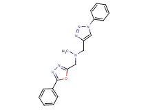 N-methyl-1-(5-phenyl-1,3,4-oxadiazol-2-yl)-N-[(1-phenyl-1H-1,2,3-triazol-4-yl)methyl]methanamine