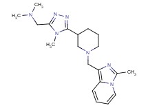 N,N-dimethyl-1-(4-methyl-5-{1-[(3-methylimidazo[1,5-a]pyridin-1-yl)methyl]piperidin-3-yl}-4H-1,2,4-triazol-3-yl)methanamine