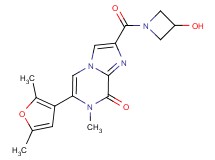 6-(2,5-dimethyl-3-furyl)-2-[(3-hydroxyazetidin-1-yl)carbonyl]-7-methylimidazo[1,2-a]pyrazin-8(7H)-one