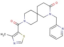 9-[(4-methyl-1,3-thiazol-5-yl)carbonyl]-2-(pyridin-2-ylmethyl)-2,9-diazaspiro[5.5]undecan-3-one