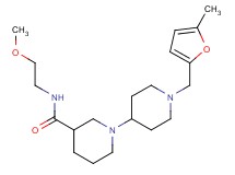 N-(2-methoxyethyl)-1'-[(5-methyl-2-furyl)methyl]-1,4'-bipiperidine-3-carboxamide