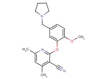 2-[2-methoxy-5-(pyrrolidin-1-ylmethyl)phenoxy]-4,6-dimethylnicotinonitrile