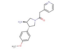 (3R*,4S*)-4-(4-methoxyphenyl)-1-(pyridin-3-ylacetyl)pyrrolidin-3-amine