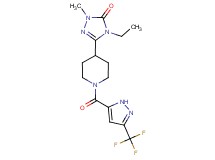 4-ethyl-2-methyl-5-(1-{[3-(trifluoromethyl)-1H-pyrazol-5-yl]carbonyl}piperidin-4-yl)-2,4-dihydro-3H-1,2,4-triazol-3-one