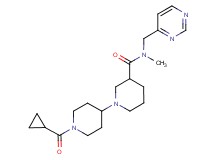 1'-(cyclopropylcarbonyl)-N-methyl-N-(pyrimidin-4-ylmethyl)-1,4'-bipiperidine-3-carboxamide
