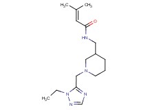 N-({1-[(1-ethyl-1H-1,2,4-triazol-5-yl)methyl]piperidin-3-yl}methyl)-3-methylbut-2-enamide