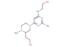 2-(4-{2-amino-6-[(2-hydroxyethyl)amino]-4-pyrimidinyl}-1-methyl-2-piperazinyl)ethanol