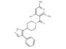 2,6-dimethyl-3-{[4-(4-phenyl-1H-pyrazol-5-yl)-1-piperidinyl]carbonyl}-4-pyridinol